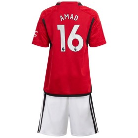 Camisola Manchester United Amad 16 Criança Equipamento Principal 2023-24 Manga Curta